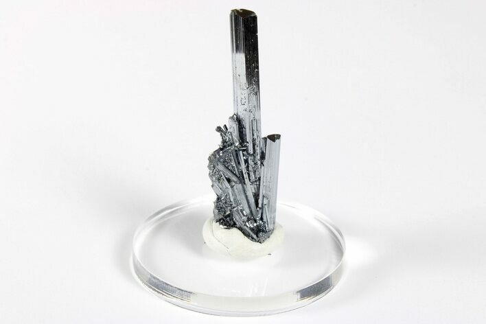 Very Lustrous, Metallic Stibnite Crystals - Jiangxi, China #182579